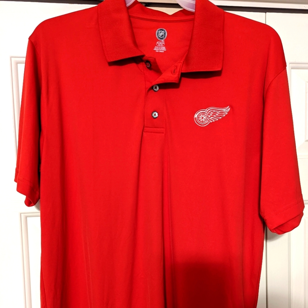 Detroit Red wings hockey polo shirt size extra large